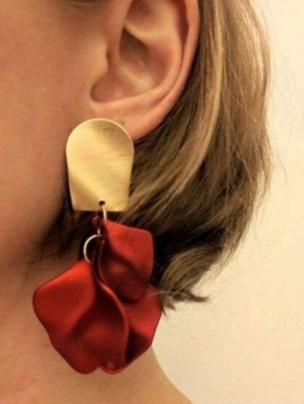 New! Red Rose Petal earrings 925s posts • #1004 NWOT